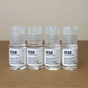 Lot of 4 Verb Ghost Oil 0.57 fl oz Smoothing Moringa Blend + Weightless Hair Oil